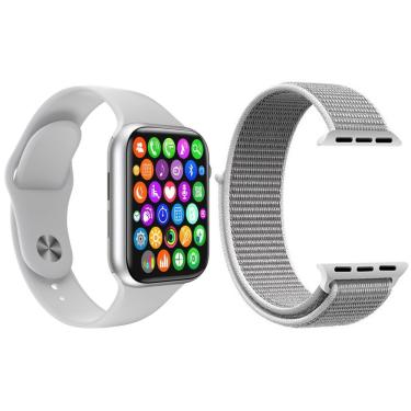 Imagem de Kit 1 Smartwatch Iwo9 Lite Branco + 1 Pulseira Extra Branco