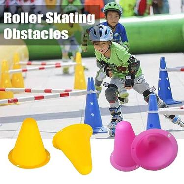 Imagem de 50 peças Treinando cones de futebol para treinamento de patins de patinação de rolos pequenos cones para praticar futebol crianças ciclo de basquete drible Multi Color PE Material