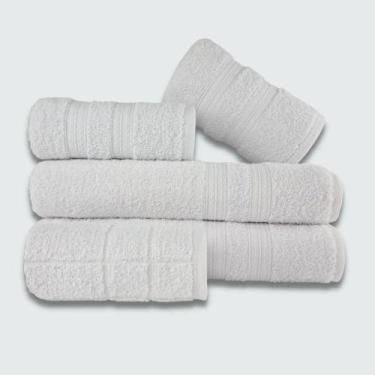 Imagem de Jogo De Toalha 5 Ps Gigante Felpuda Itlia Soft 100% Algodo Branco - To