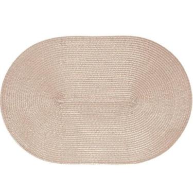 Imagem de Kit 10 Americano Requinte Liso Para Mesa Oval 30x45cm Palha - TESSI
