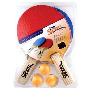 Imagem de Kit 2 Raquetes e Bola de Ping Pong 4850 Bel Fix