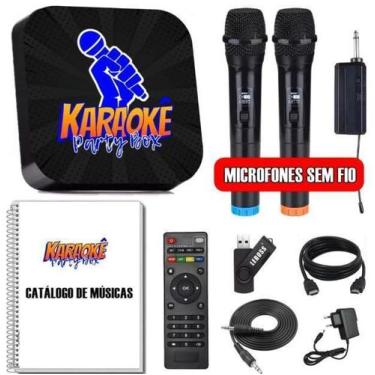 Imagem de Karaokê Party Box +2 Microfones S/Fio + Catalogo Encadernado