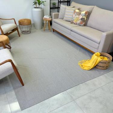 Imagem de Tapete Sala Decorativo 2x2,5m Palha Mesclado Antiderrapante Macio e Ideal Para Ambientes Grandes