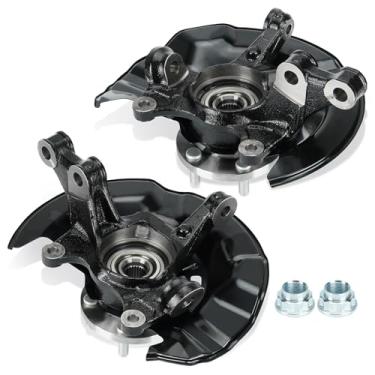 Imagem de Par de conjunto de cubo de articulação e rolamento de roda de direção dianteira compatível com Toyota Corolla 2009-2013 1.8L, 2.4L, 2009-2013 Toyota Matrix, substitui para 698-380, 698-381
