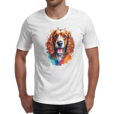 Imagem de Camiseta Unissex Cocker spaniel ingles Watercolor Arte - Alearts, G