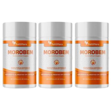 Imagem de 3x Morobem (Laranja Moro, Cromo e Manganês) 60 Cápsulas 600mg Tuttiflo