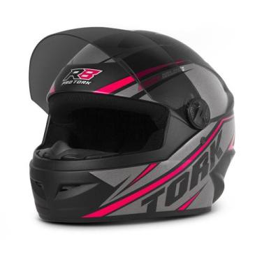 Imagem de Capacete Moto Fechado Pro Tork R8 Viseira Fumê + Narigueira, ROSA, 56