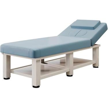Imagem de Mesa De Salão De Massagem Pesada, Cama De Massagem Com Estrutura De Metal Cama De Chicote Cama Facial Mesa De Tatuagem De Cama Spa Com Encosto Ajustável, 185x70x60cm