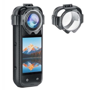 Imagem de OURHZTB Protetor de lente premium para Insta360 X5, protetor de lente de vidro óptico antiembaçamento antiarranhões para acessórios de câmera de ação Insta360 X5, dureza 10H