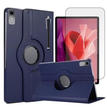 Imagem de Blance, Kit Capa Giratória Azul Marinha + Película + Caneta Lenovo P12