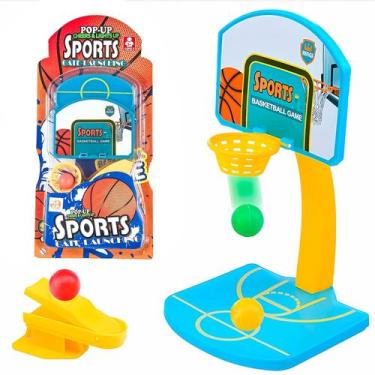 Imagem de Brinquedo Educativo Infantil Kit Basquete Com Lançador E Bolinhas Para