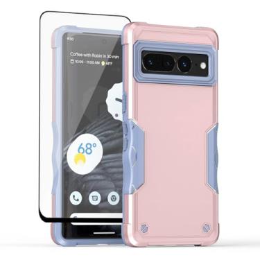 Imagem de Asuwish Capa de celular para Google Pixel 7 Pro 5G com protetor de tela de vidro temperado, híbrida, fina, resistente, à prova de choque, rígida, protetora, resistente, Pixel7Pro, Pixel7, XL, Seven