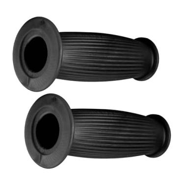Imagem de Generic Grip de Guidão Motocicleta, Alça de Motocicleta Grip 25/28 Mm Vintage Universal para a Substituição de Atualização para Dukadi (Preto)