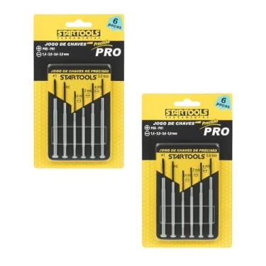 Imagem de 2 Kits Chaves De Precisão 6 Peças Conserto De Eletrônico Celular Óculos Controle Relógio Notebook