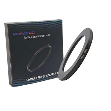 Imagem de Adaptador de anel de metal para cima/para baixo compatível com câmeras mirrorless DSLR Lens, conversor de rosca de filtro UV CPL ND, preto (67-49)