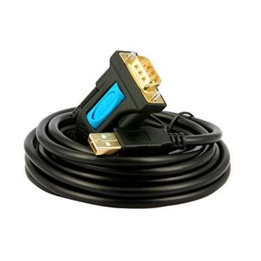 Imagem de TECHTOO Cabo USB 2.0 para adaptador serial USB RS232, conversor de cabo serial USB DB9 USB (3 m) com chipset FTDI banhado a ouro para Win10/8.1/8/7/Vista/XP/2000/Andorid/Linux/Mac OS X10.6 e superior