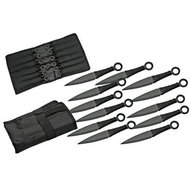 Imagem de SZCO Supplies Conjunto de facas Kunai (12 peças), preto