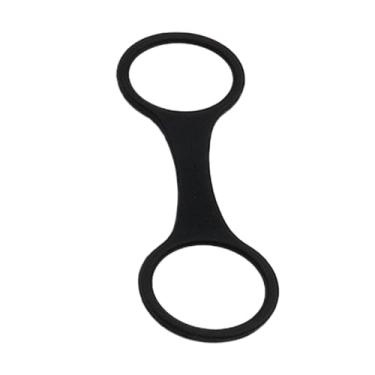 Imagem de YIJU Clipe para snorkel de mergulho, suporte para máscara de mergulho, acessório, alça de silicone universal estilo laço para snorkel de mergulho, Preto