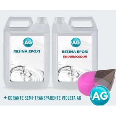 Imagem de Resinas Epóxi 1KG + Corante semi-transparente violeta Ag - Resinas ag