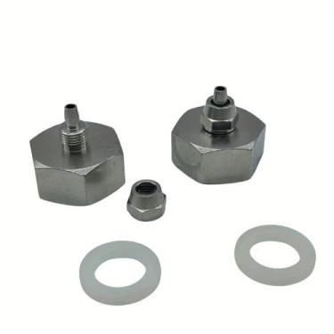 Imagem de 2 peças adaptador de conversão de latão de 3/10.2 cm Bico de latão 3/10.2 cm Converter em mangueira de tubulação de 1/10.2 cm para mangueira de lavagem de jardim (3/4convert1/4)