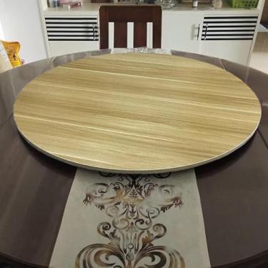 Imagem de Bandeja De Servir De Madeira De 360 ° Prato Giratório Redondo Para Jantar Em Casa Resistente E Durável Não Facilmente Danificado Fácil De Compartilhar Alimentos, Wood Color a, 32in-80cm