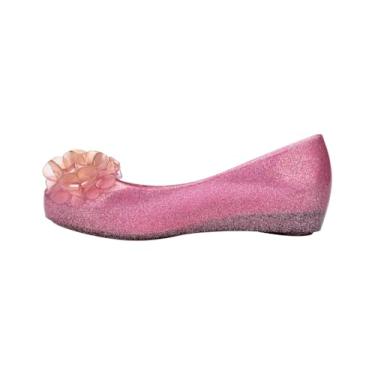 Imagem de mini melissa Sapatilha de balé infantil Ultragirl Springtime para meninas, Glitter rosa, 17
