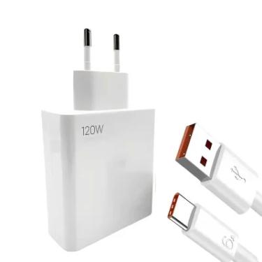 Imagem de Carregador Turbo 120w Tipo-c Compativel Com Xiaomi Redmi 9t 10t 11t 12t 13t