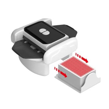 Imagem de Sandhill Tools Embaralhador de cartas de 2 baralhos – suporte nivelado automático com bandeja removível – embaralhamento rápido e silencioso para pôquer, blackjack e jogos em casa