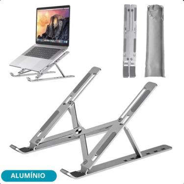Imagem de Base Para Notebook Dobrável Ergonômica Articulada Prata - FAZA