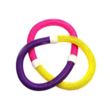 Imagem de UGPLM Aro de emagrecimento para cintura fitness, bambolê adulto, ferramenta de treinamento de cintura em PVC, exercitador de abdômen, equipamento de treino, S