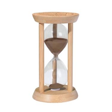 Imagem de Temporizador de areia de 3 minutos, ampulheta pequena de 3 minutos, mini temporizador de ampulheta de bambu, relógio de areia de madeira para temporizador de escova de dentes, cozinhar, assar, brincar