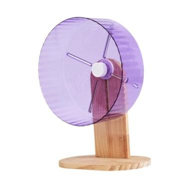 Imagem de Ｂｅｓｇａ Roda silenciosa para hamster, brinquedo de corrida, gaiola resistente, acessórios para exercícios, roda giratória para outros animais pequenos, Roxo