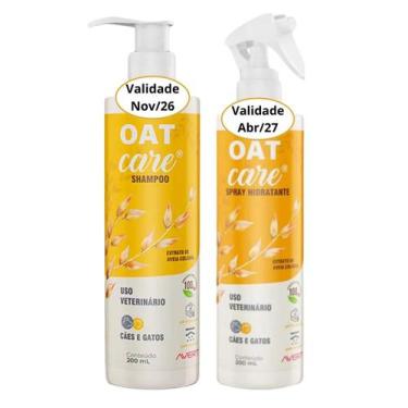 Imagem de Kit Oat Care Shampoo e Spray Hidratante 200ml Avert para Cães e Gatos