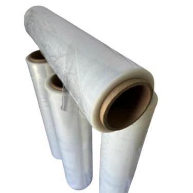 Imagem de Kit -4 Rolos De Filme Stretch 50cm (25 Micras) Strech Virgem 2,5kg