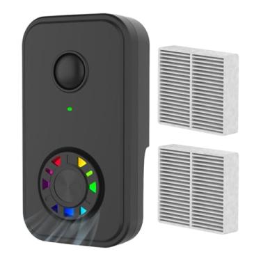 Imagem de Ioensy Purificador de íons negativos, purifica o odor, remove poeira, fumaça, pêlos, filtro HEPA compacto, ventilador, gerador de ar para cozinha e sala de, Preto