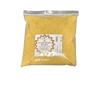 Imagem de Pelotas amarelas de cera de abelha 2,3 kg a granel para velas, protetor labial, suprimentos para fabricação de sabão, grau cosmético