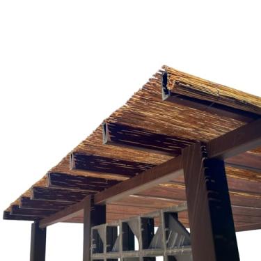 Imagem de Kit com 5 Esteiras de Bambu Natural Decorativas – Cortina para Jardim, Varanda, Piscina e Pergolado, Uso Interno e Externo, 5m x 1m