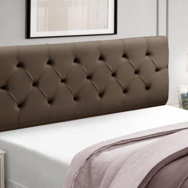 Imagem de Cabeceira Cama Box Estofada Madeira Queen Size Realeza - D'Julia, Marr