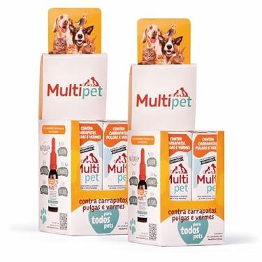 Imagem de Medicamento Para Pet Natural Combate a Pulgas, Carrapatos e Vermes 30ml 8 Unidades