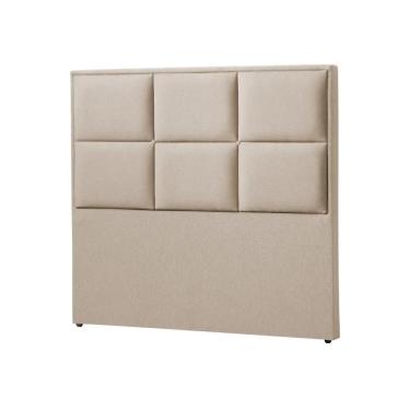 Imagem de Cabeceira Estofada Elegance Casal Queen King Linho 195x127x10cm Bege Elegance