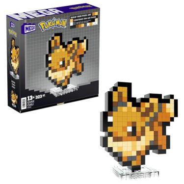 Imagem de Mega Brands Conjunto De Construção Mega Pokémon Eevee Com 323 Peças, Contendo 1 Figura Retrô Pixelada Para Decoração De Parede Ou Mesa, Brinquedo Montável E De Exibição Para Colecionadores, Hth78