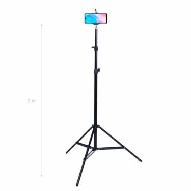 Imagem de Tripé De Iluminação Youtuber + Adaptador Celular 2m - greika