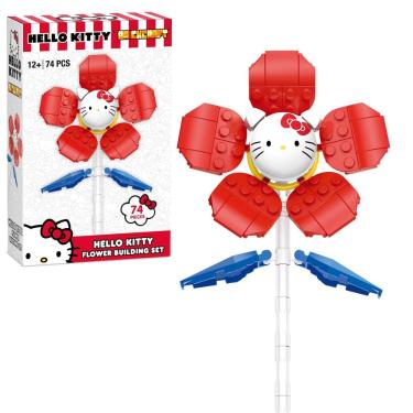 Imagem de Conjunto de construção Brickcraft Sanrio Hello Kitty Flower 74 peças