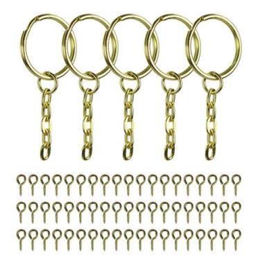 Imagem de Argola Dourada 23mm Com Mini Pitão Rosqueável Dourado - 300 Unidades -