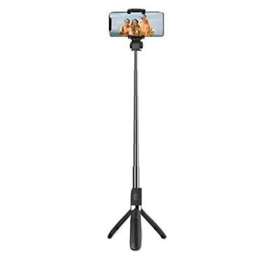 Imagem de Bastão Pau Selfie Tripe Controle Bluetooth Retrátil Celular - EBAI