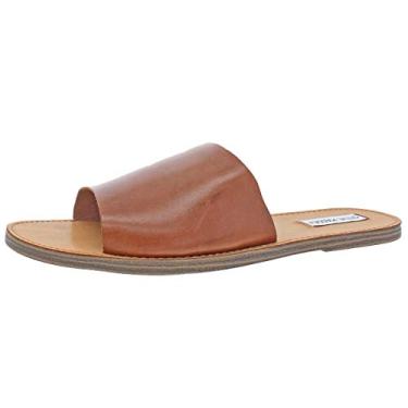 Imagem de Steve Madden Sandália feminina Grace Slide, Couro conhaque, 11