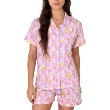 Imagem de Conjunto de pijamas Zelbuck femininos Y2k Preppy Monkey Beach Shorts