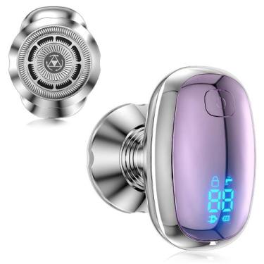 Imagem de Cabeças de barbear elétricas TAYAYO de 3 lâminas recarregáveis roxas