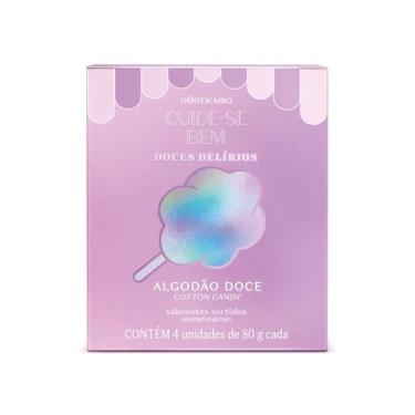 Imagem de Kit Sabonetes Em Barra Sortidos Cuide-se Bem Doces Delírios Algodão Doce 4x80g