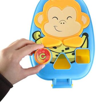 Imagem de Bauzinho Macaquinho Brinquedo Educativo Infantil com Formas Geométricas – Brinquedo Didático de Encaixe, Pedagógico, Seguro e Colorido – Para Bebês a Partir de 1 Ano